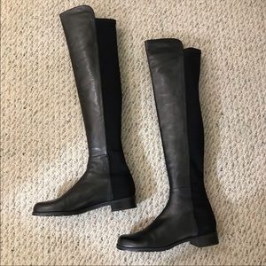 🆕 Stuart Weitzman 50/50 black leather OTK boots